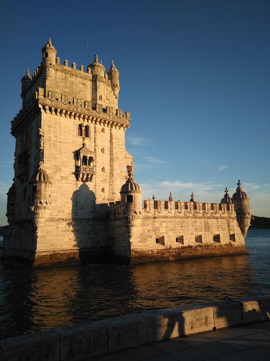 architecture, belem, tower, lisbon, built structure, water HD wallpaper