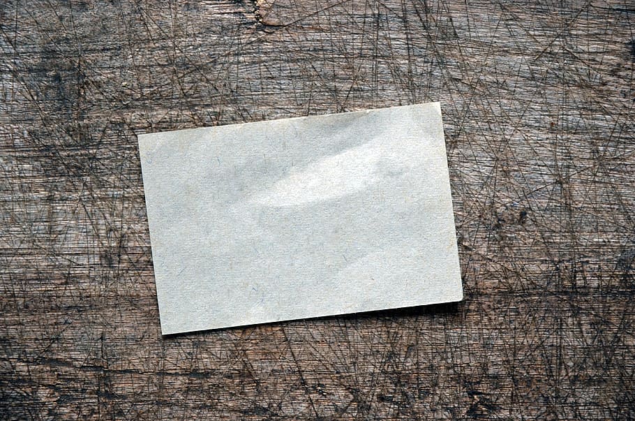 white card on rug, blank, note, paper, old, wood, wooden planks HD wallpaper