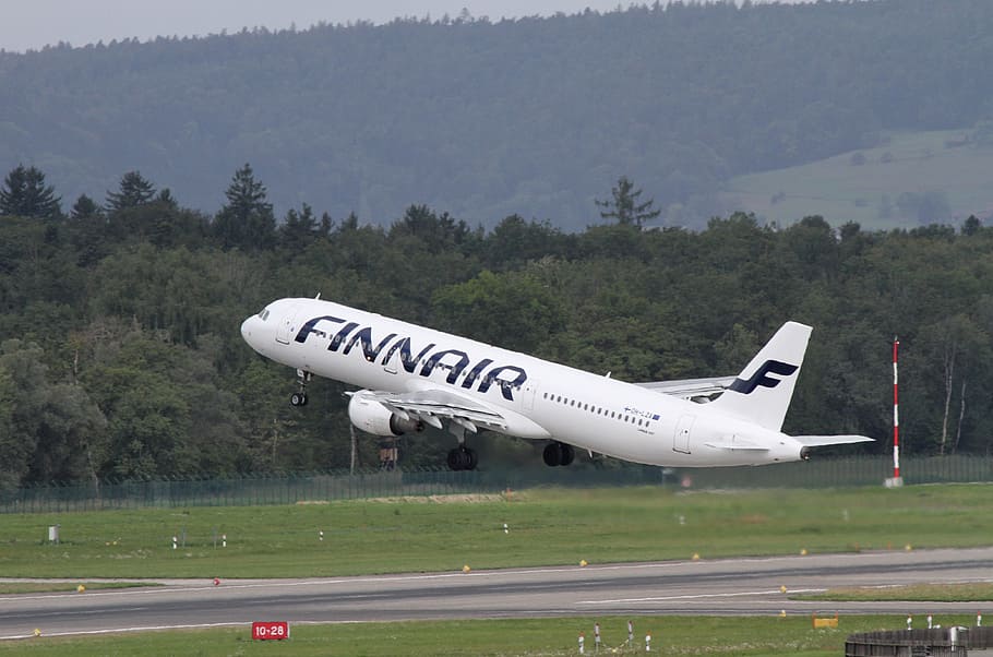 finnair, aircraft, flyer, sky, aviation, machine, travel, airliner, HD wallpaper