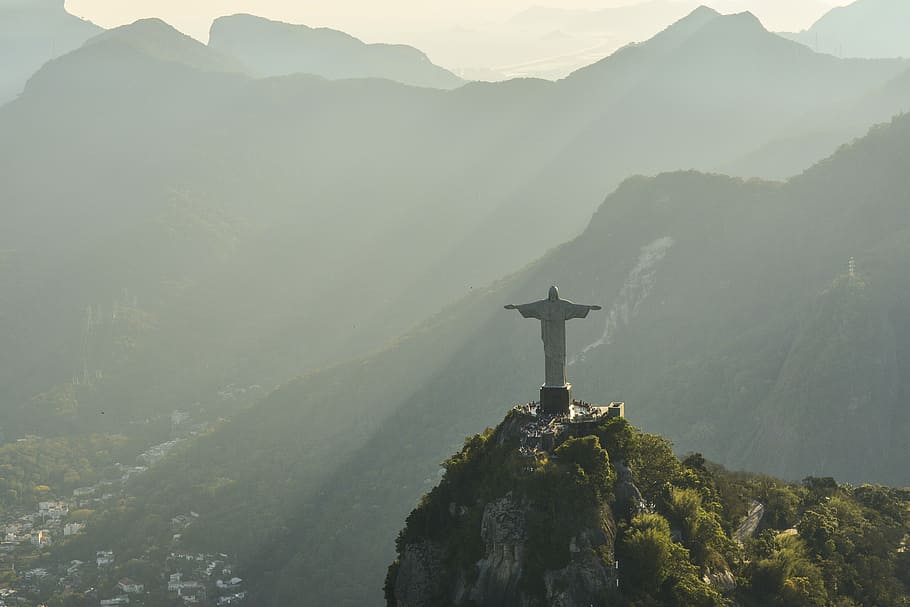 Christ Redeemer statue, Brazil, Christ The Redeemer,Brazil, cliff HD wallpaper