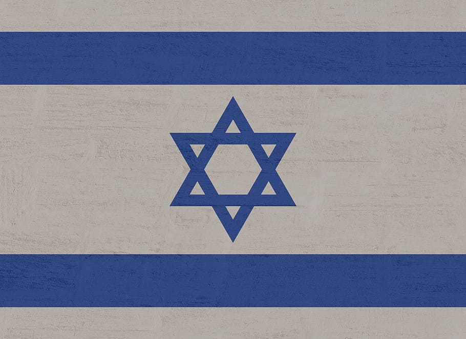 flag of Israel, star of david, blue, international, white, sign