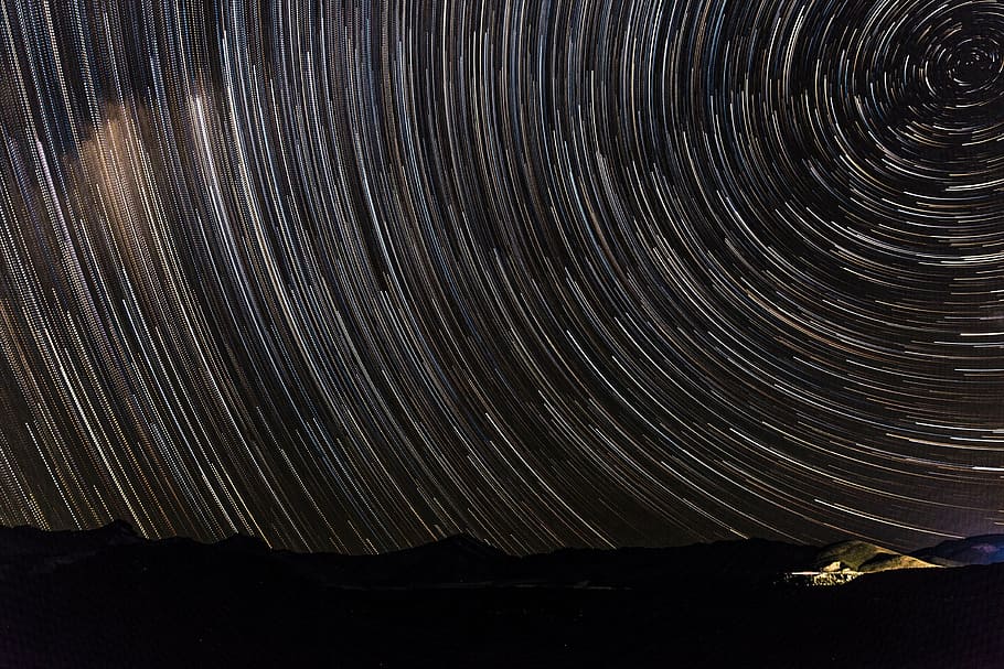 time lapse photo of stars, space, sky, galaxy, nature, night HD wallpaper