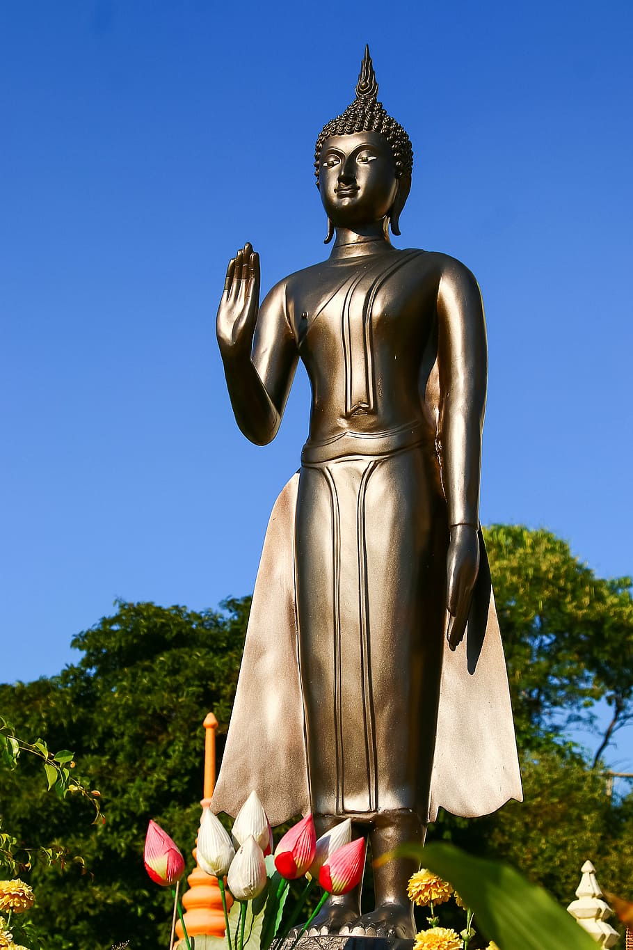 Gautama Buddha statue, art, hand, space, texture, white, head, HD wallpaper