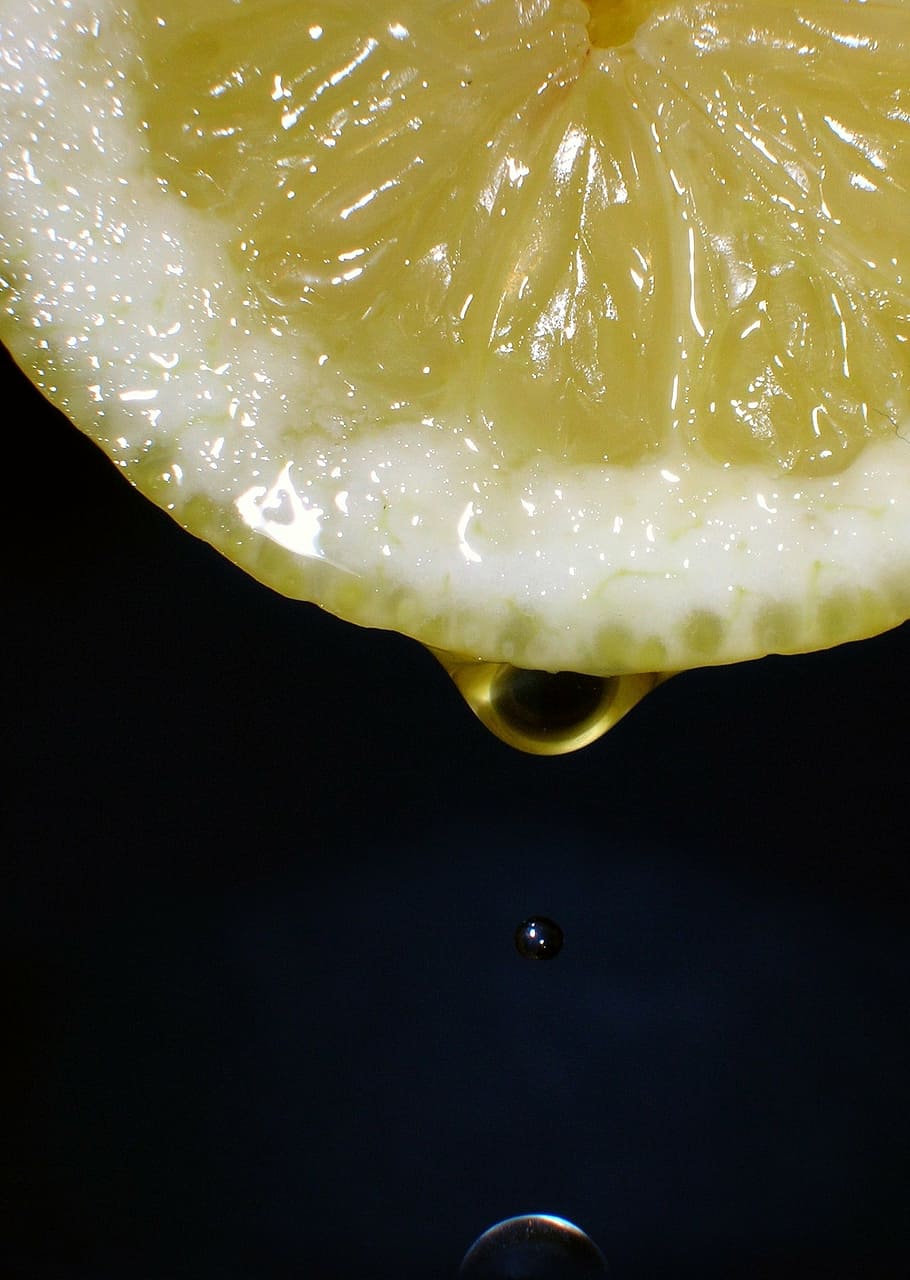 lemon, fruit, yellow, drop, close-up, freshness, food and drink HD wallpaper