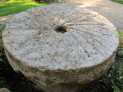 millstone, grind, grain, flour, disc, france, historical, old HD wallpaper