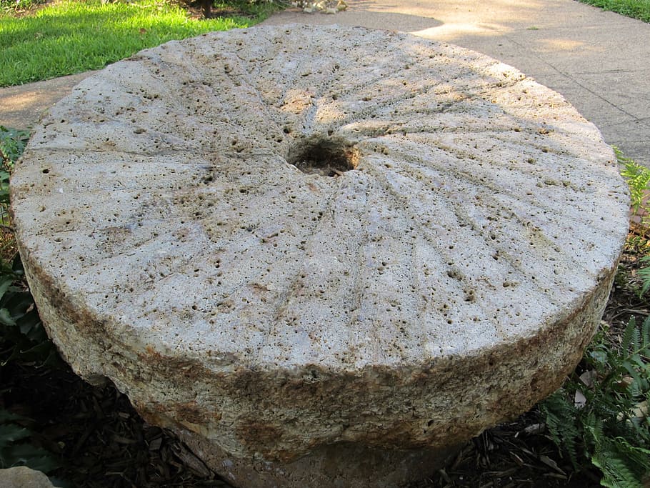 millstone, grind, grain, flour, disc, france, historical, old HD wallpaper