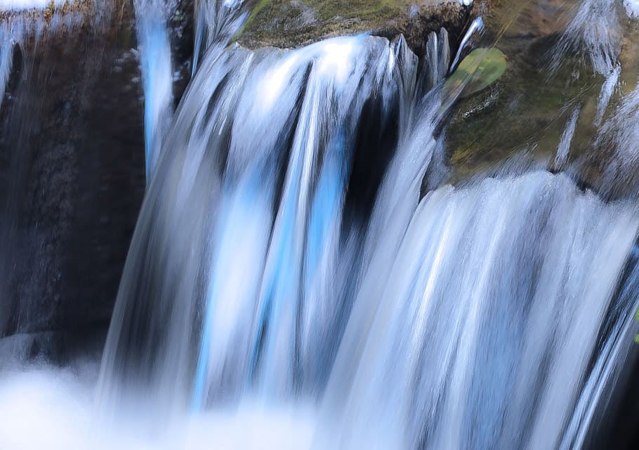 time lapse photography of river, current, strength, rapids HD wallpaper