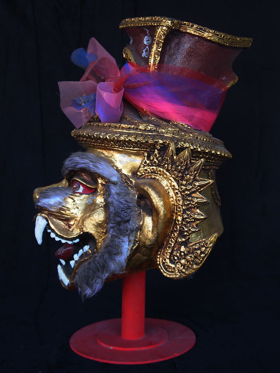 tiger, mask, thai, art and craft, representation, sculpture HD wallpaper