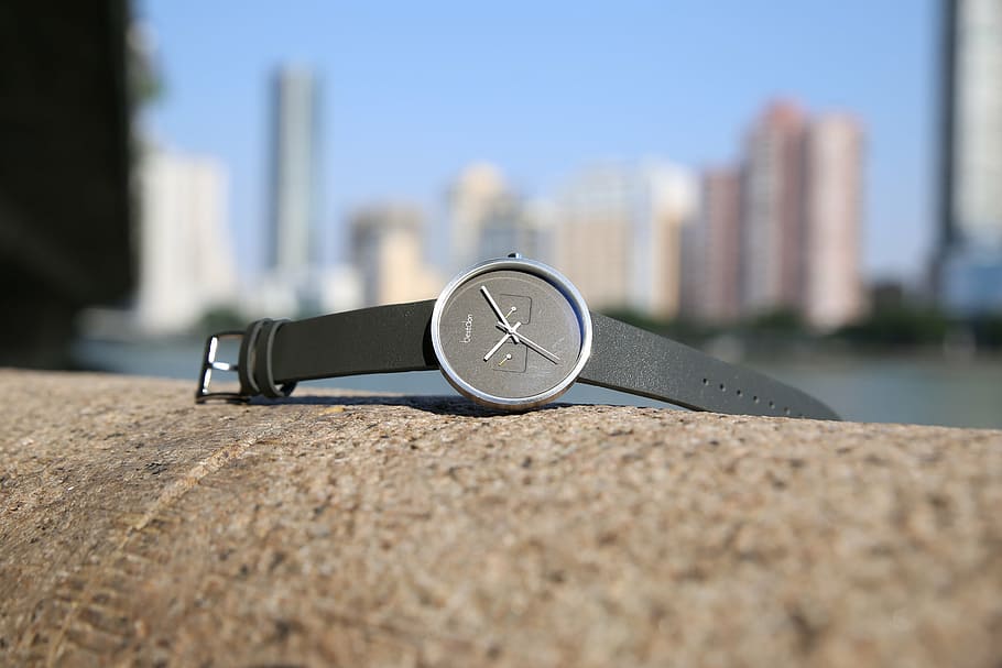 watch, scene, simple, selective focus, building exterior, day HD wallpaper
