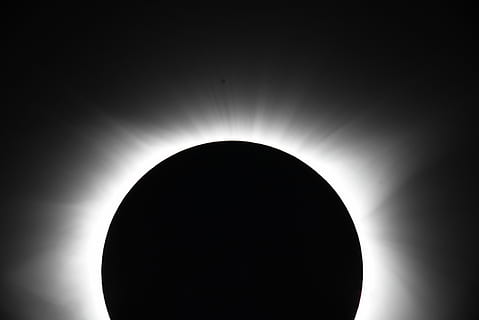 selective focus photography of full moon, solar eclipse, photosphere HD wallpaper