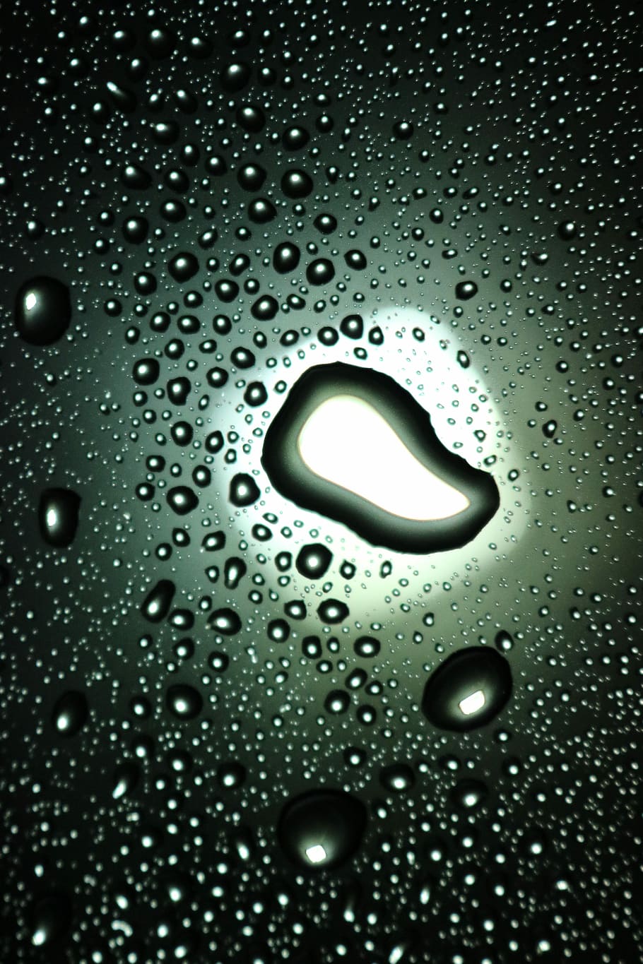 Rain, Drop, Rainy, Water, Liquid, Nature, blue, green, light HD wallpaper
