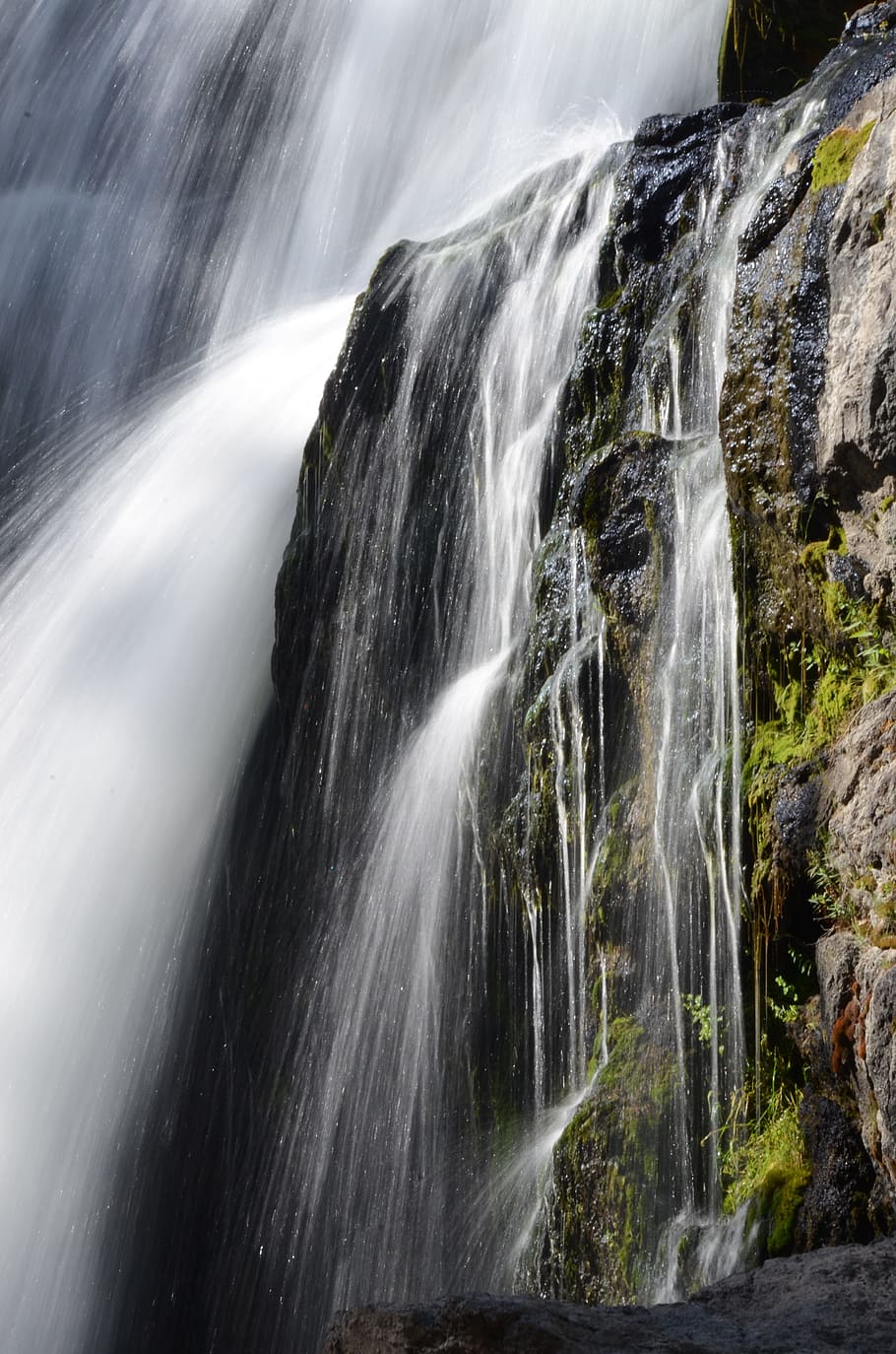 time-lapse photography of waterfalls, stream, scenery, wyoming HD wallpaper