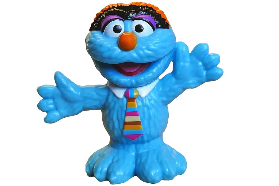 Toys, Muppets, Sesame Street, blue, monster, kids, fun, cute, HD wallpaper