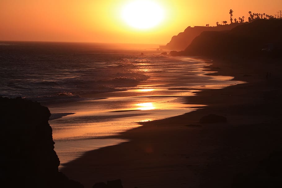 sunset, see, sea, sky, water, scenics - nature, beauty in nature HD wallpaper