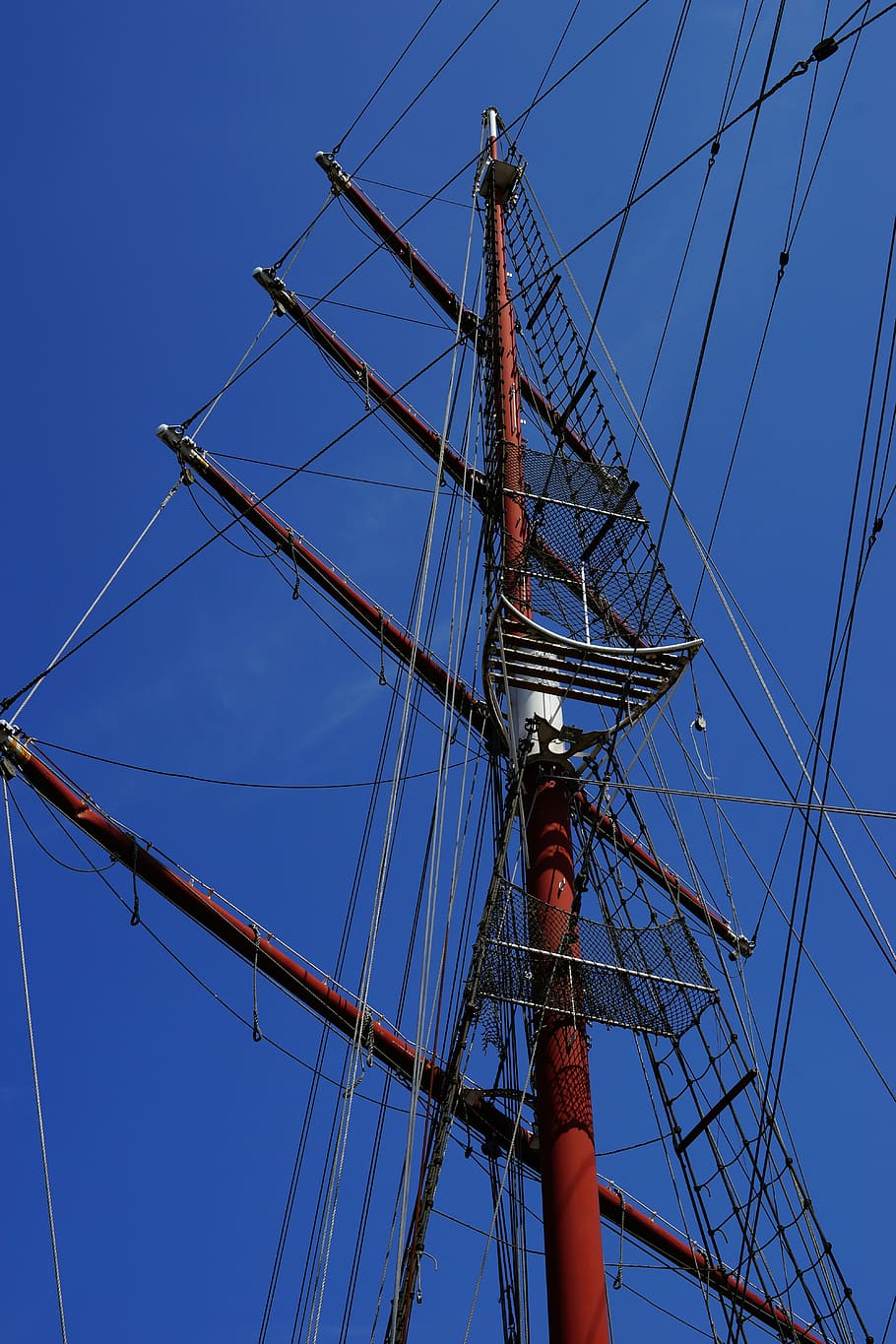 boot, sailing boat, rigging, ship, boat masts, sail masts, ropes HD wallpaper