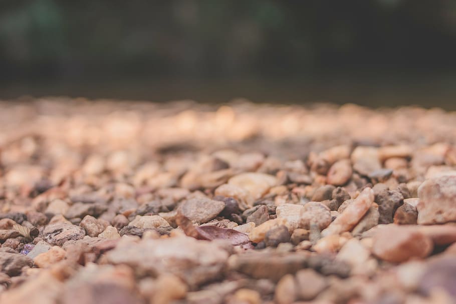 stones, blur, waterfall, background, selective focus, no people HD wallpaper