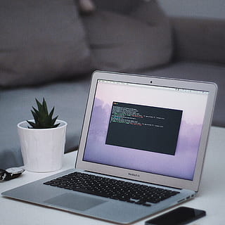 MacBook Air Code Minimal, web Design, technology, laptop, computer HD wallpaper