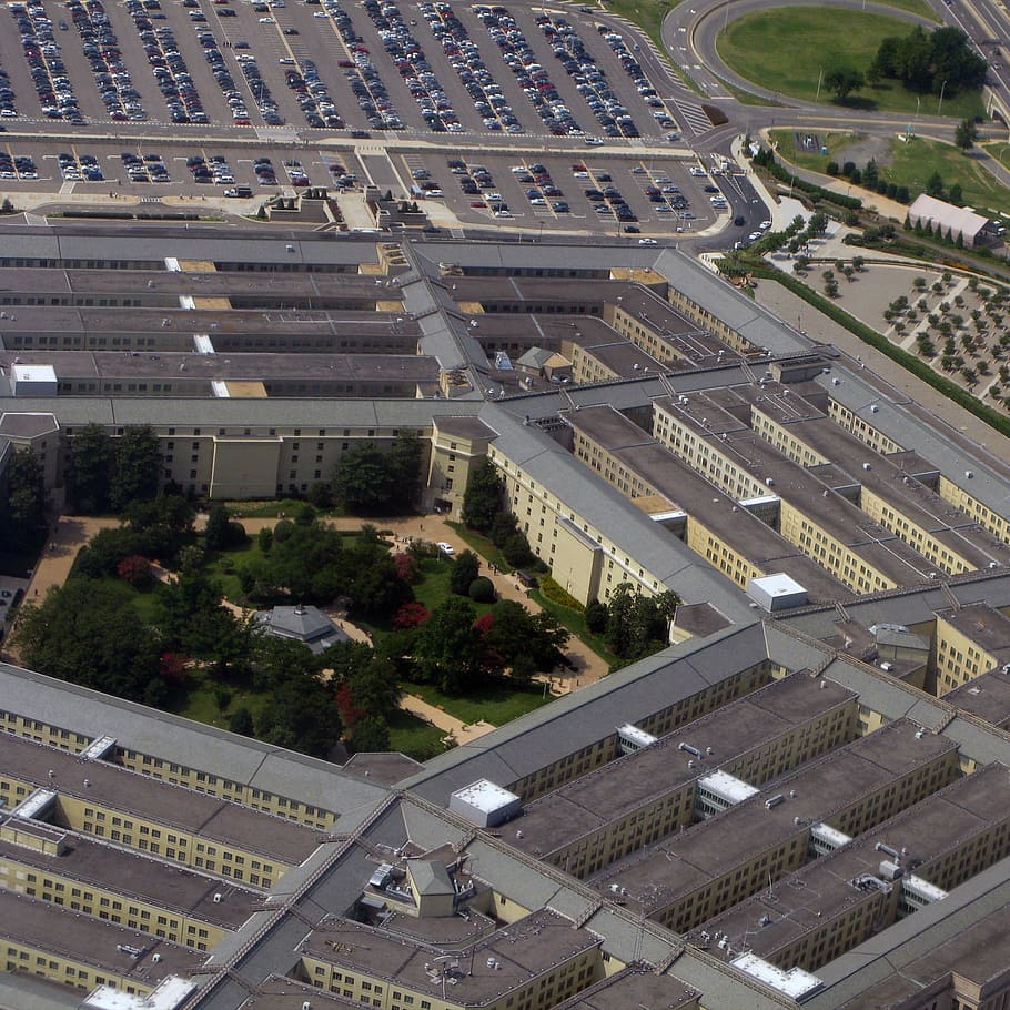 pentagon, building, government, washington, architecture, shape, HD wallpaper