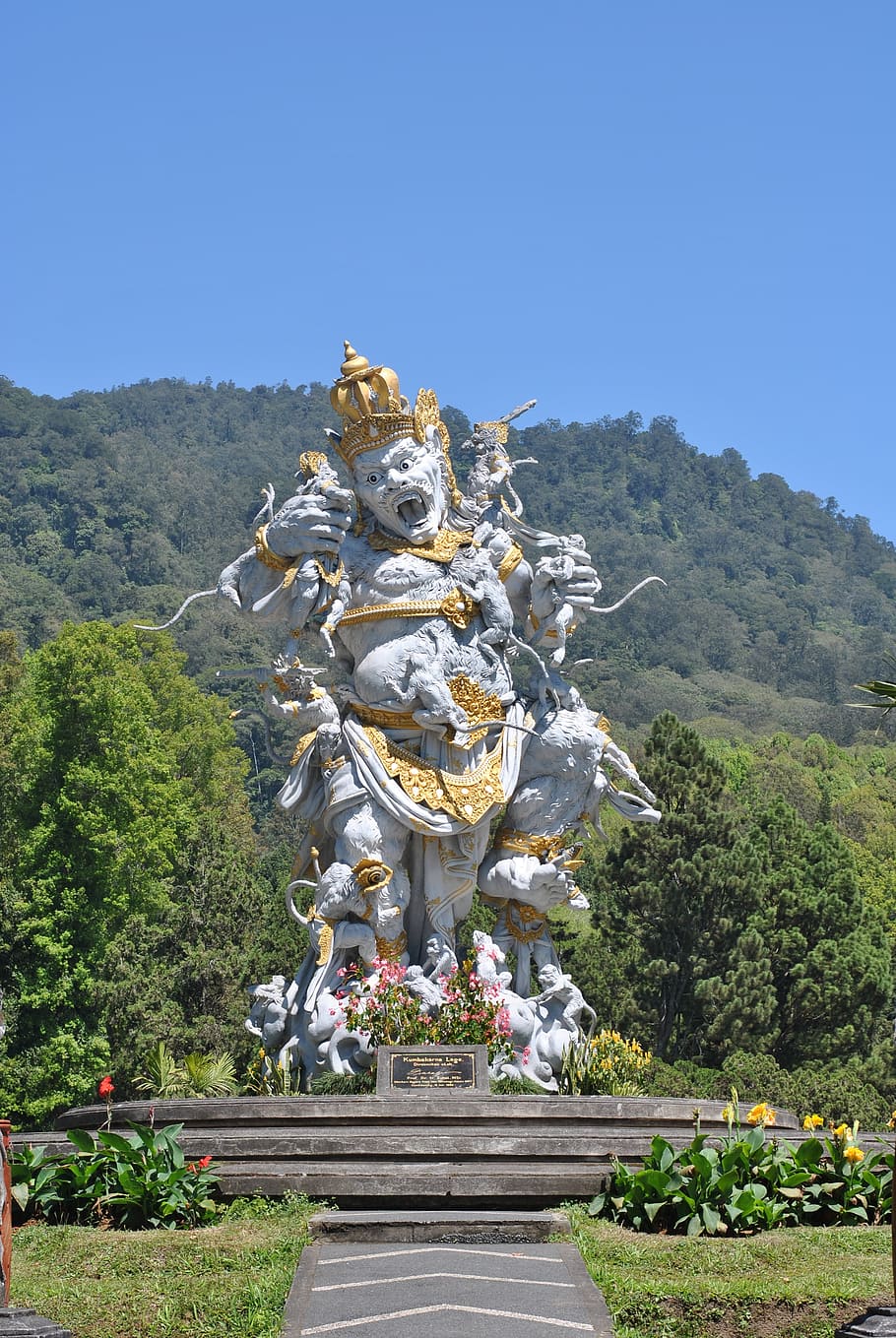 statue, bali, bedugul, sculpture, culture, traditional, figure