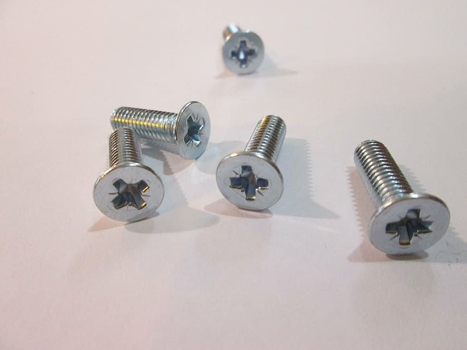 screw, screws, metal, thread, tools, the industry, bolt, studio shot HD wallpaper