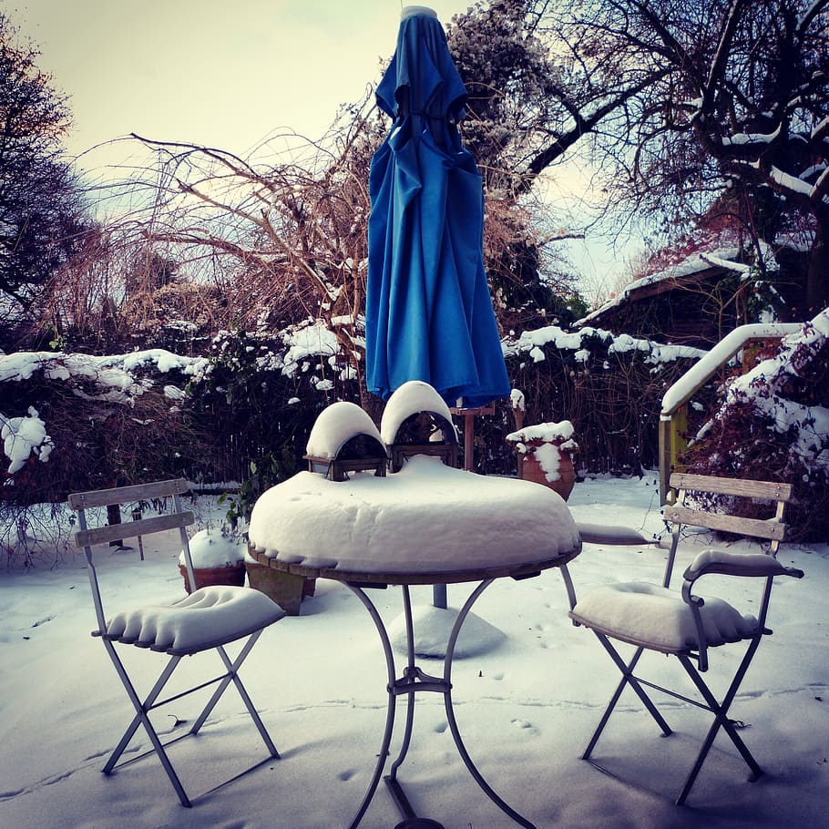snow, winter, table, nature, snowy, cold, season, snowfall HD wallpaper