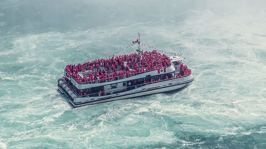 white cruise ship floating on body of water, sea, ocean, waves HD wallpaper