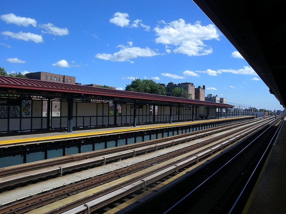 platform, train station, railway, railroad, tracks, public transport HD wallpaper