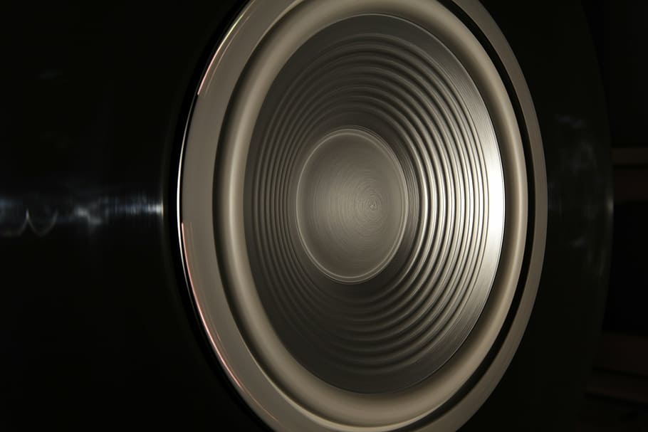 speaker, rotation, image, music, works, black hole, photo, sound HD wallpaper