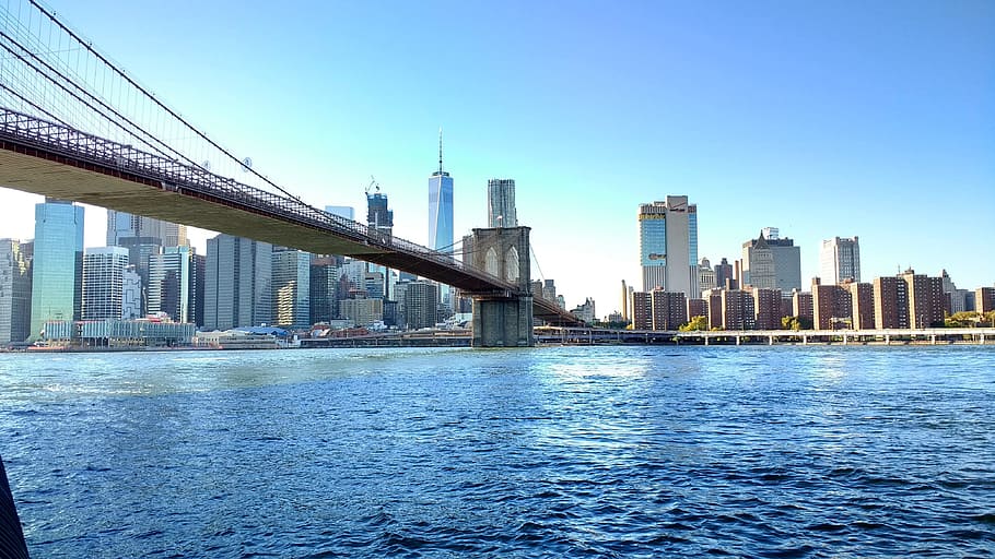 Brooklyn Bridge, Skyline, Manhattan, architecture, skyscraper HD wallpaper