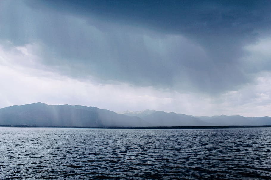 lake, water, mountains, clouds, cloudy, landscape, nature, outdoors HD wallpaper