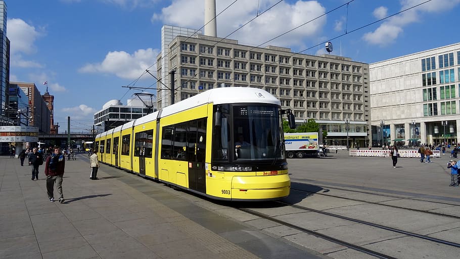 berlin, alexanderplatz, tram, architecture, building exterior HD wallpaper