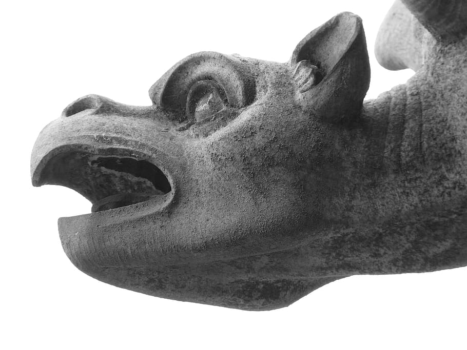 Gargoyle, Dragon, Mythical Creatures, water, drainage, stone HD wallpaper