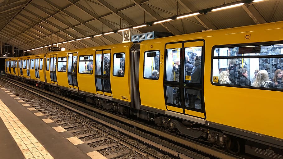 berlin, metro, transport, public transport, train, traffic, HD wallpaper