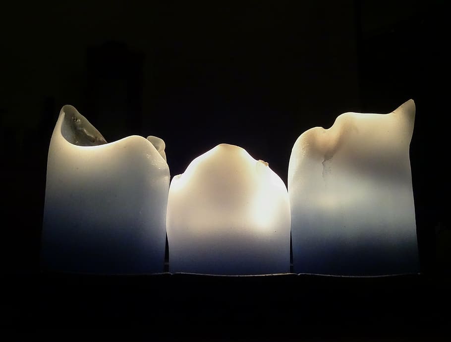 candle, mood, candlelight, night, wax, indoors, no people, black background HD wallpaper