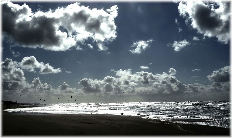 Sky, Romance, abendstimmung, blue, clouds, cumulus clouds, weather HD wallpaper
