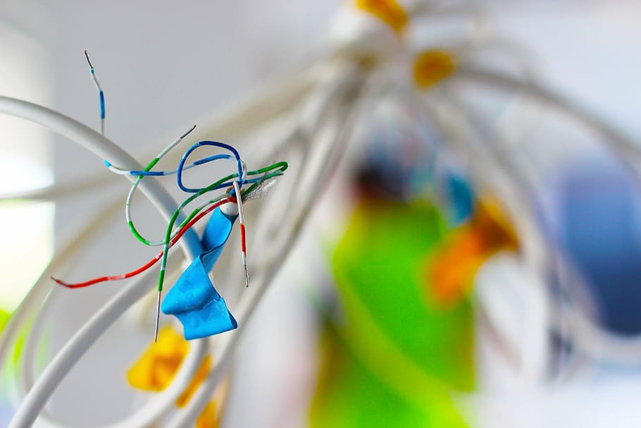 untitled, electrical, wires, tangles, colourful, color, network HD wallpaper