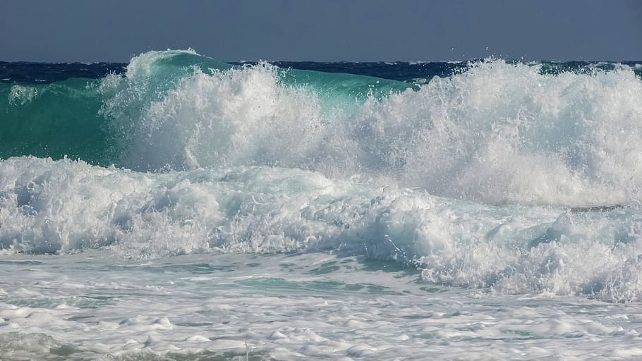 Wave, Bubbles, Foam, Spray, Energy, water, splash, liquid, sea HD wallpaper