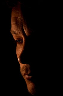 selective focus photography of man's face, close, eye, look HD wallpaper