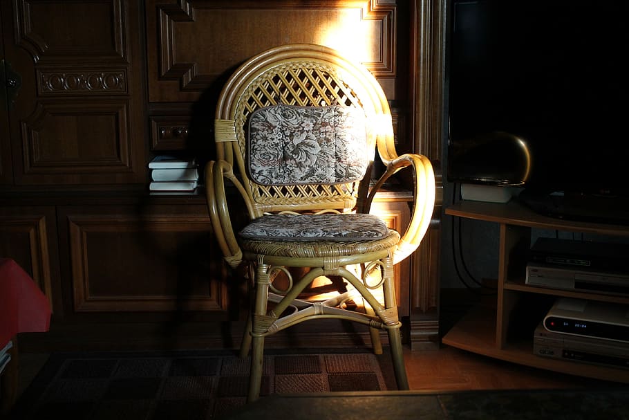 chair, sunbeam, decor, indoors, seat, wood - material, no people HD wallpaper