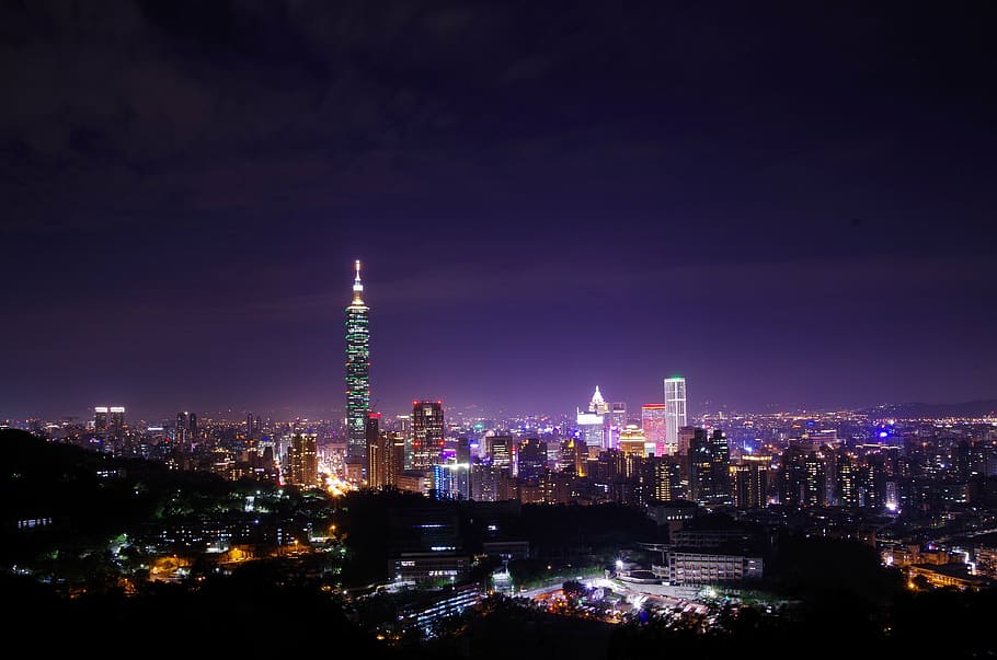 night view, city, background, cityscape, urban Skyline, architecture HD wallpaper