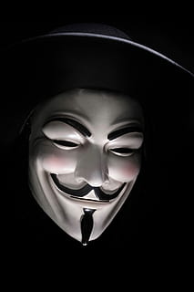 HD wallpaper: person wearing guy Fawkes mask, photo of man wearing ...