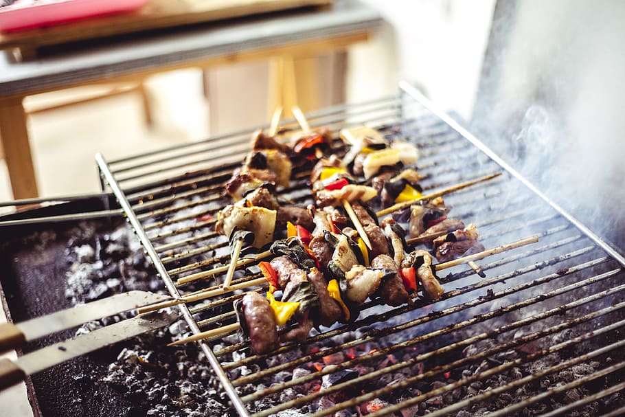 food, picnic, hot, cooking, barbecue, bbq, beef, charcoal, cook out HD wallpaper