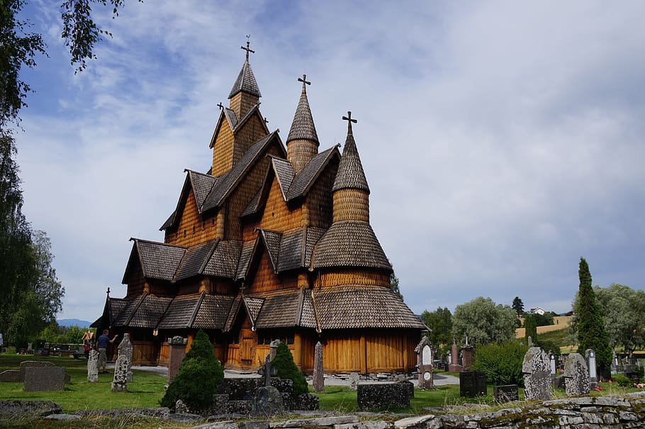 Norway 2015, Stave Church Heddal, gigantic, architecture, cultures, HD wallpaper