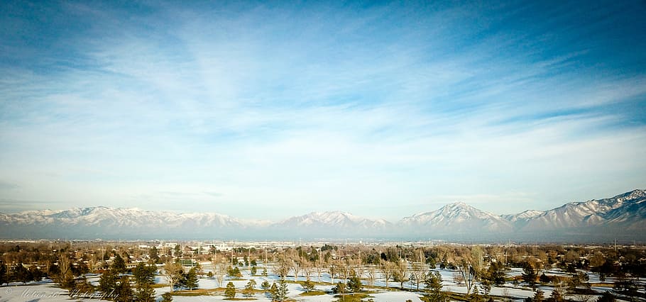 Utah Mountains, landscape photo of green trees during daytime HD wallpaper