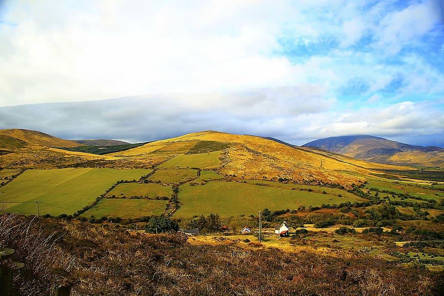 anascaul, county kerry, rolling hills, environment, landscape HD wallpaper