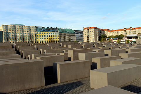 Berlin, Monument, Germany, Holocaust, holocaust memorial, concrete HD wallpaper
