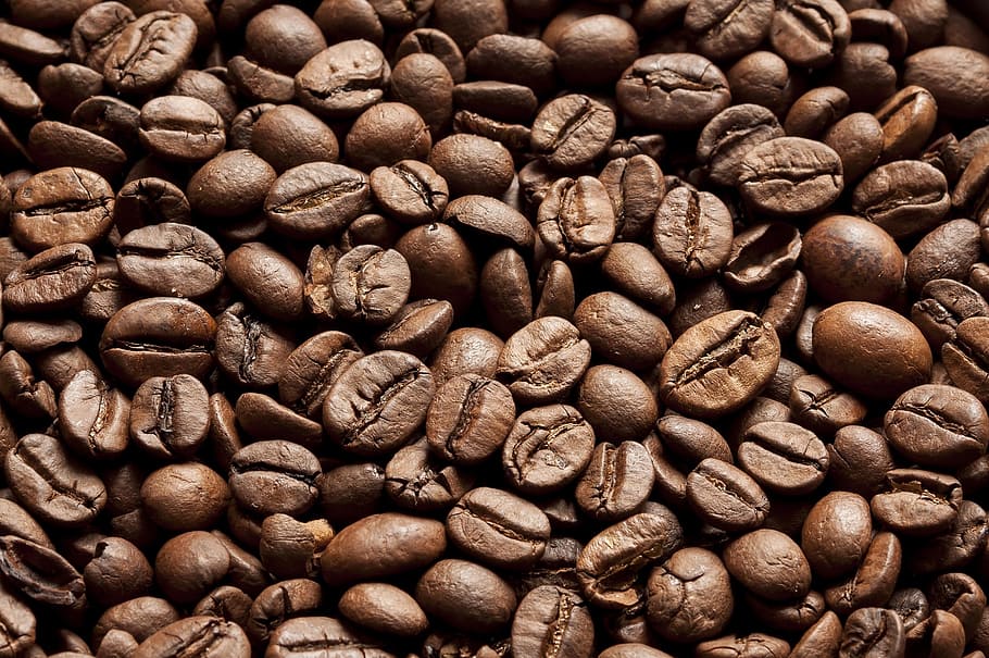 pile of coffee bean, coffee beans, roasted, brown, caffeine HD wallpaper