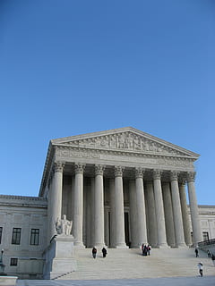 HD wallpaper: A few tourists outside the US Supreme Court in