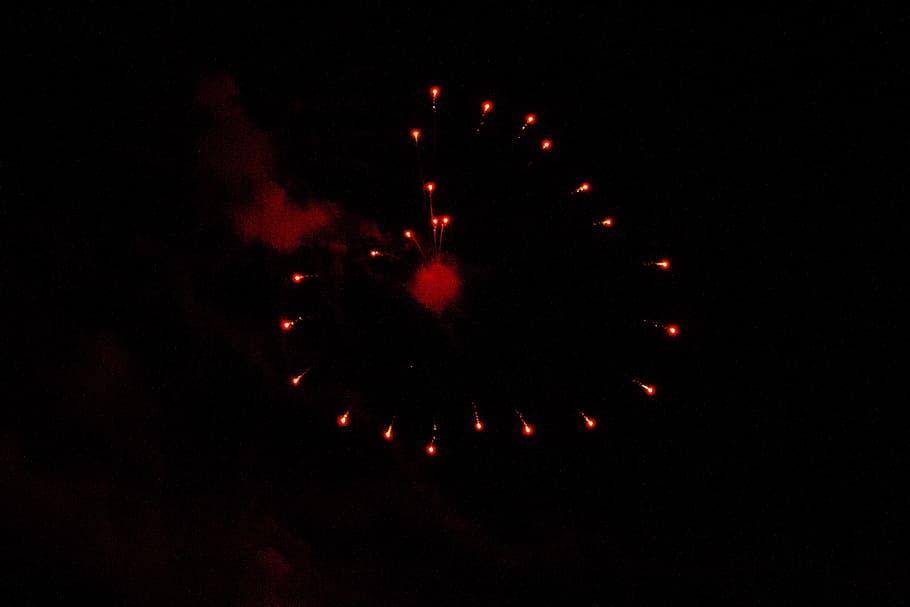 sylvester, rocket, heart, fireworks, lights, night, explosion HD wallpaper
