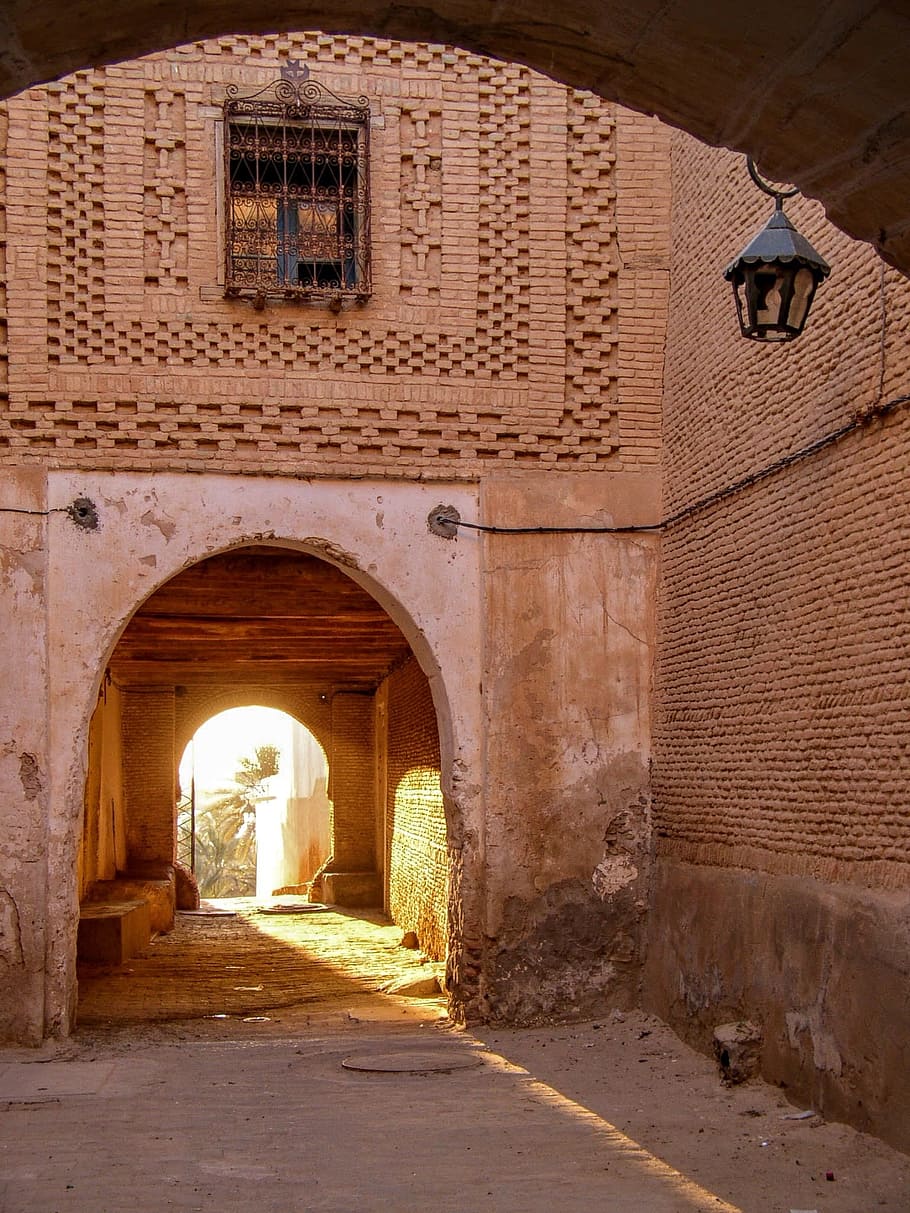 Tunisia, Sun, Sunset, Windows, lane, door, twilight, lantern, HD wallpaper